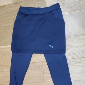 Navy puma skirted leggings small